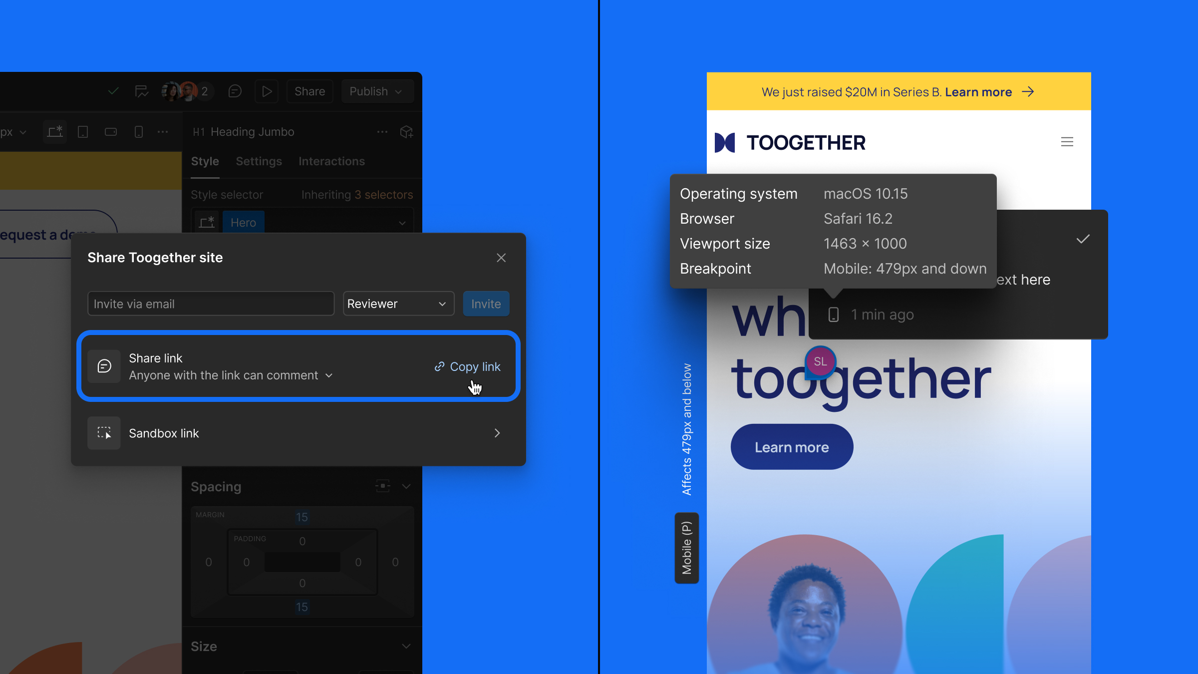 Faster feedback: Comment-only links + comment metadata