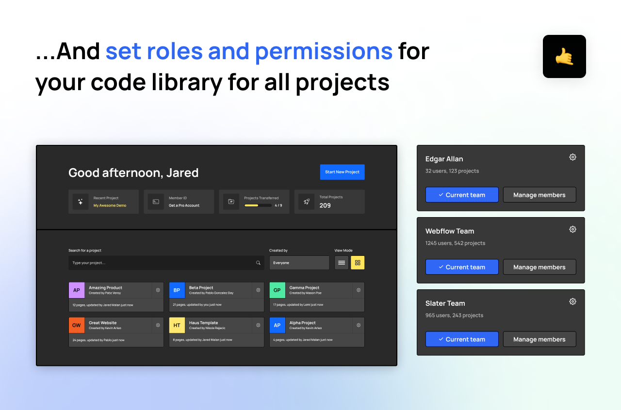 the Slater dashboard