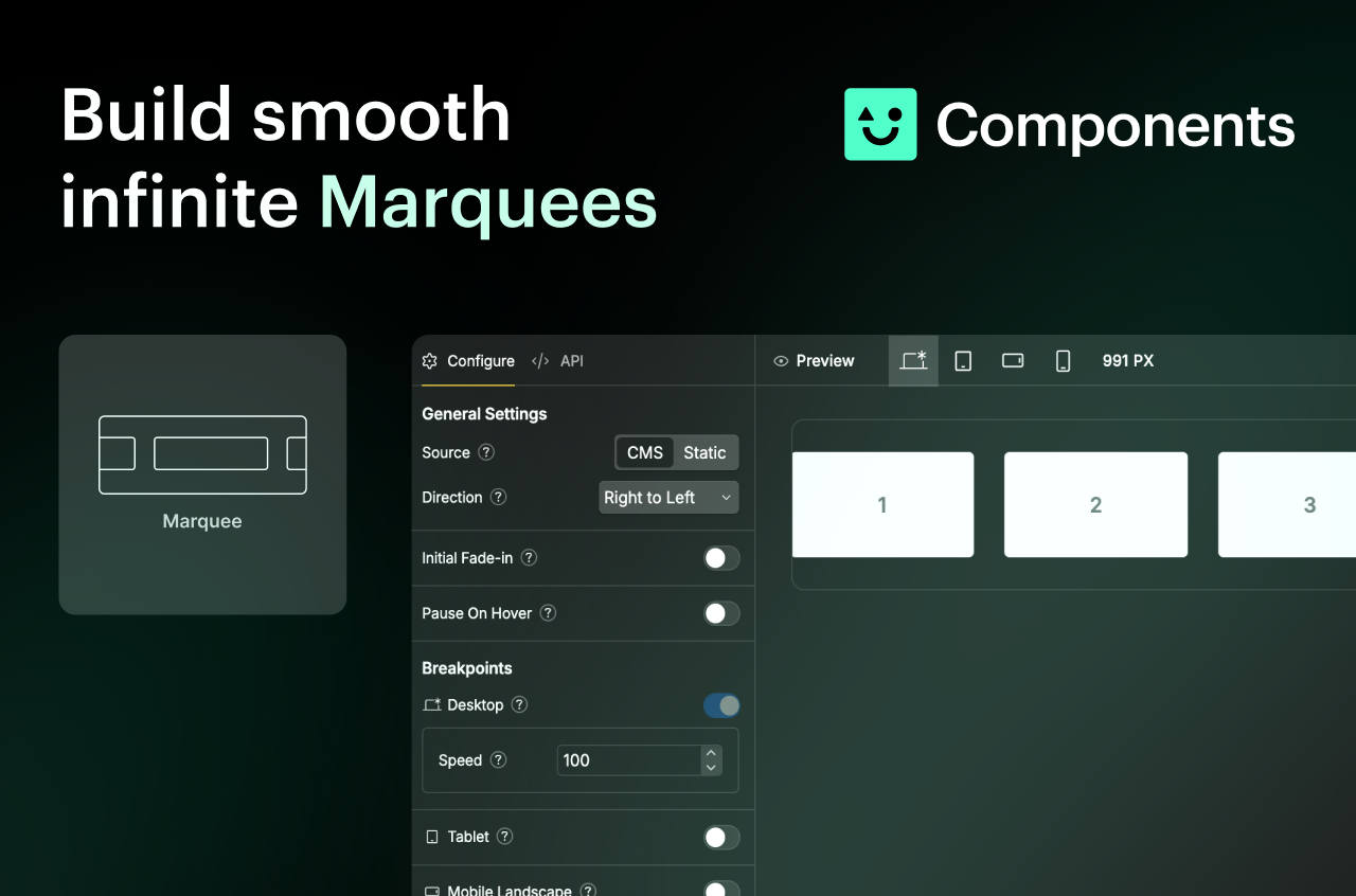 Finsweet Components Marquee
